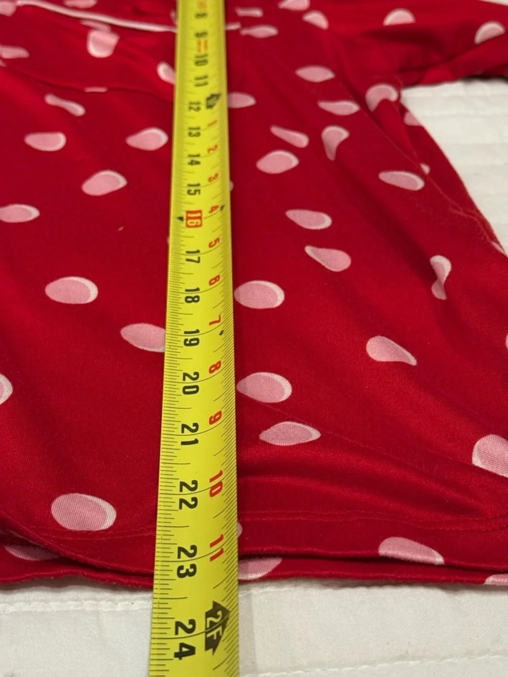 Kate Spade Red & Pink Polka Dot Pajama Long-Sleeve + Pants Set Women's Medium